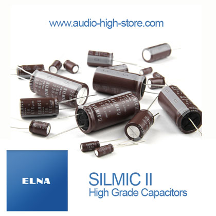 ELNA  SILMIC II  AUDIO Kondensator 220uF 25V 12,5x20  20% 85°C RM5  #BP 4 pcs 