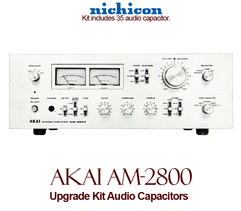 Akai AM-2800 Upgrade Kit Audio Capacitors